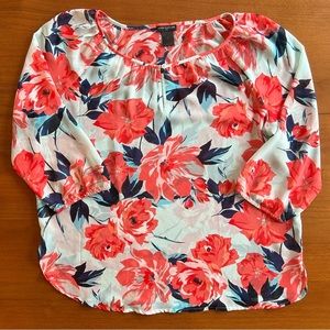 Ann Taylor Size 8 Floral 3/4 Sleeve